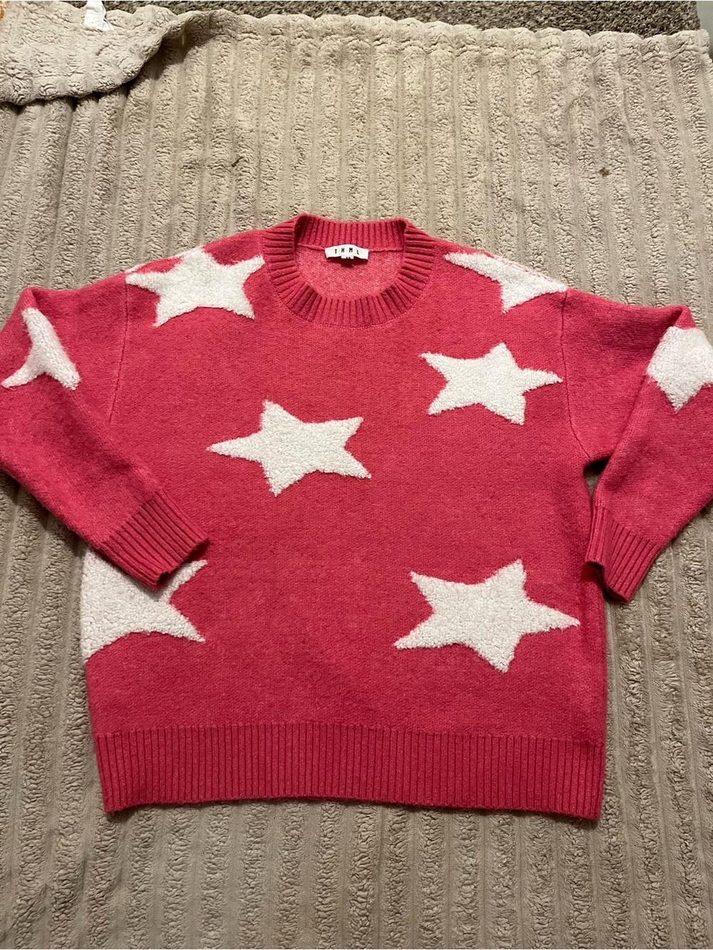 Women's Pink Star Crewneck Sweater